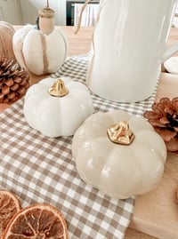 Image 1 of SALE! Neutral Ceramic Pumpkins ( Set or Singles ) 