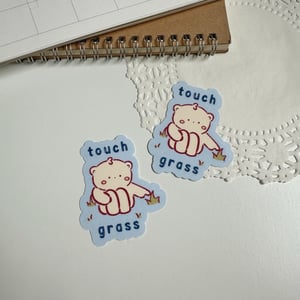Image of Touch Grass Waterproof Sticker