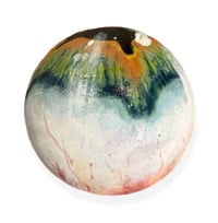 Image 5 of “MELTED EYE” ORIGINAL PAINTING ON WOOD SPHERE 3”x3”
