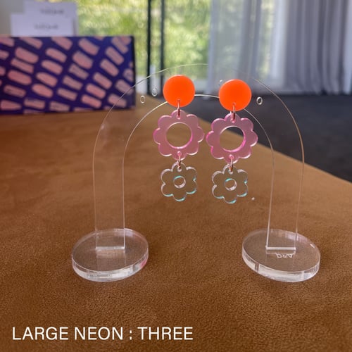 Image of NEON : Large Flower Dangles