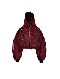 Image 1 of SS25 ‘Scherzo’ Red Leather Bomber Jacket