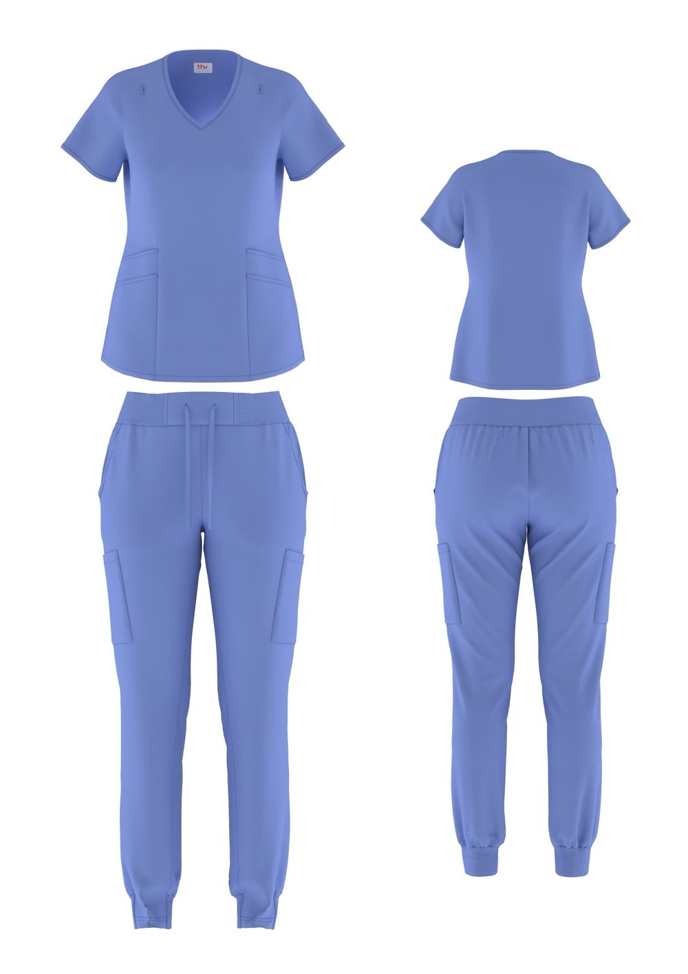 Image of RIB PANEL JOGGER SET-CEIL