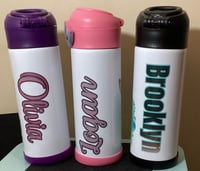 Image 4 of Custom 12 oz kids Stainless Steel Sippy Straw Tumbler 