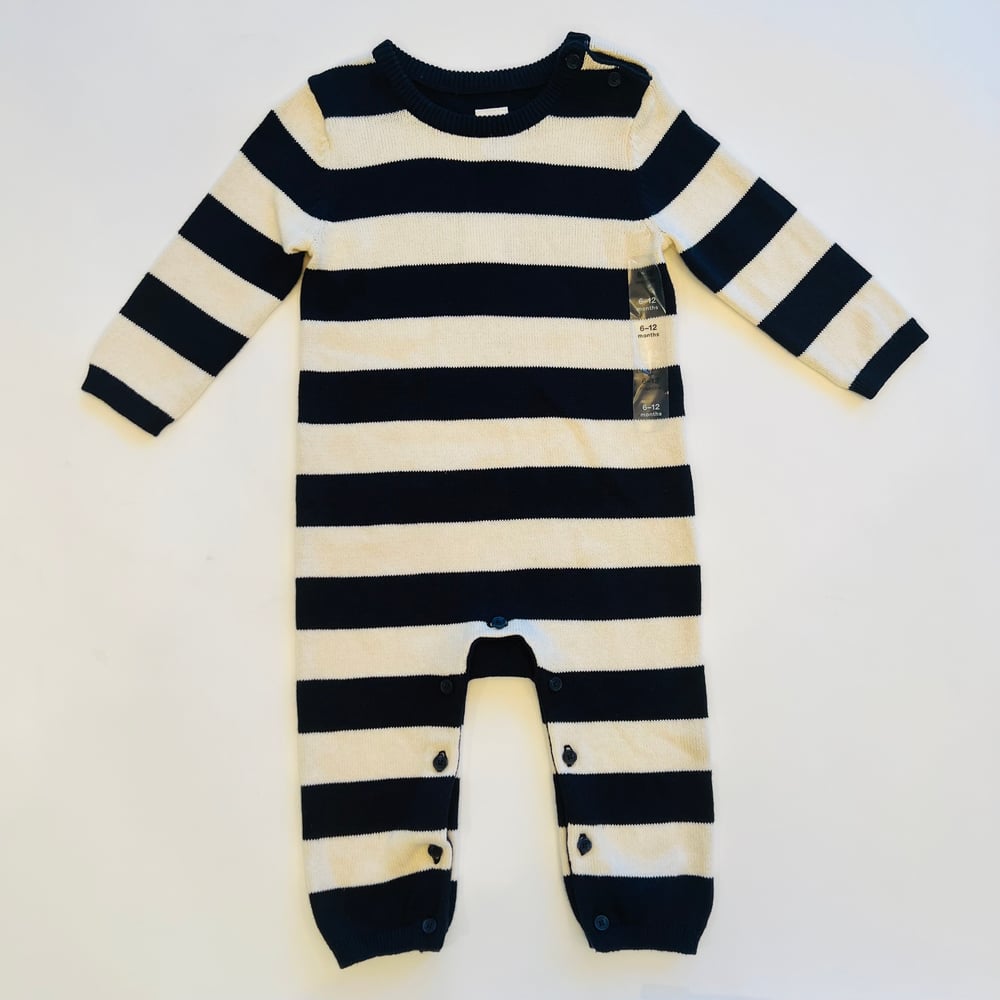 Image of BABY GAP KNIT STRIPED ONESIE size 6-12M (NEW)