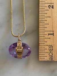Image 3 of FACETED amethyst oval charm