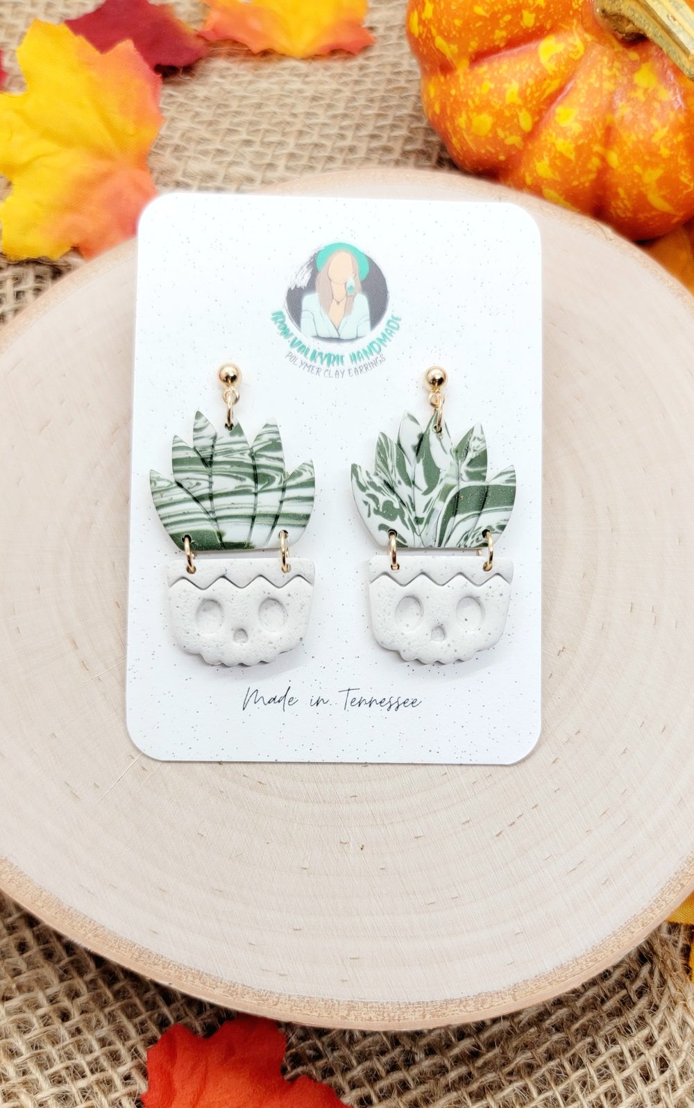 Image of Skull Planter Earrings 