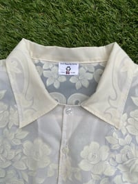 Image 3 of Shear White Rose button up (A)