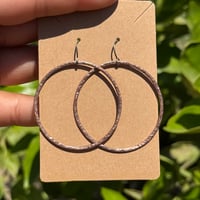 Image 2 of Single Hoop Copper Earrings 🤎
