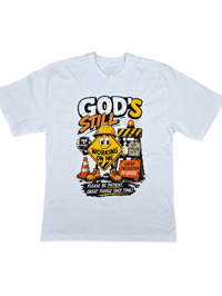 Image 2 of God's Still Working on Me Drop Shoulder Graphic T-Shirt