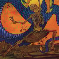 Image 4 of Death, The Serpent, and The Firebird  Original Watercolor Painting 