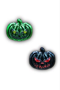 Image 1 of 3D Pumpkin Bomb Pins 2 Pack (TheFittedFlipper Collab)