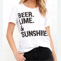 Image 1 of CHASER beer lime &  sunshine white t-shirt