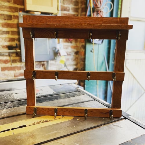 Image of Oak Coffee Mug Rack