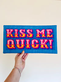 kiss me quick needlepoint kit 