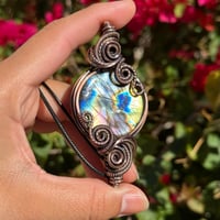 Image 2 of XL Labradorite “Portal” Pendant 🌈🌀