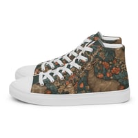 Image 17 of Boho Nature Cottagecore Inspired Deer in The Forest Women’s high top canvas shoes