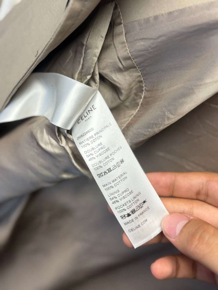 Image of Celine SS22 Gabardine Faces Mac Coat