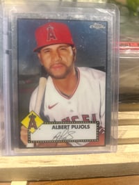 Image 1 of signed Albert Pujols Topps Chrome