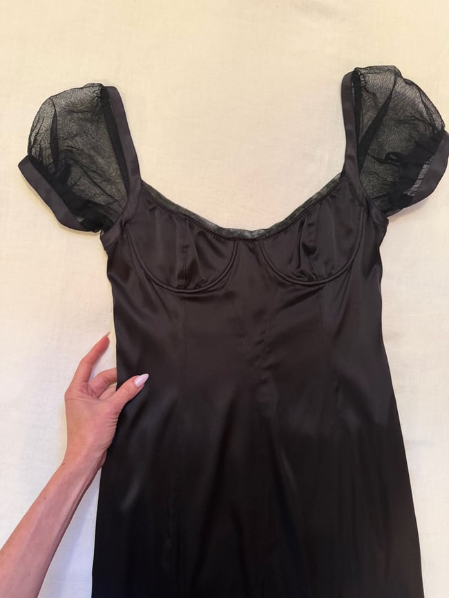 Dolce & Gabbana silk corset bustier milkmaid dress