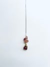 Sea Glass + Crystal Necklace | Amber + Pink