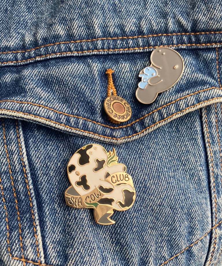 Sky Manatee Pin Image 2
