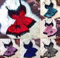 Sexy Velvet Lingerie Women Sleep Wear Camisole Bow Shorts V-Neck Tops 