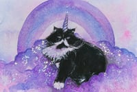 ‘Magical Floof’ Embellished Art Print