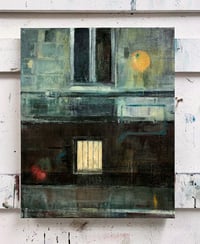 Image 5 of Painting / maleri / "ISLANDS BRYGGE – Malerdrømme og tankestreger – Njalsgården" / 40x50 cm