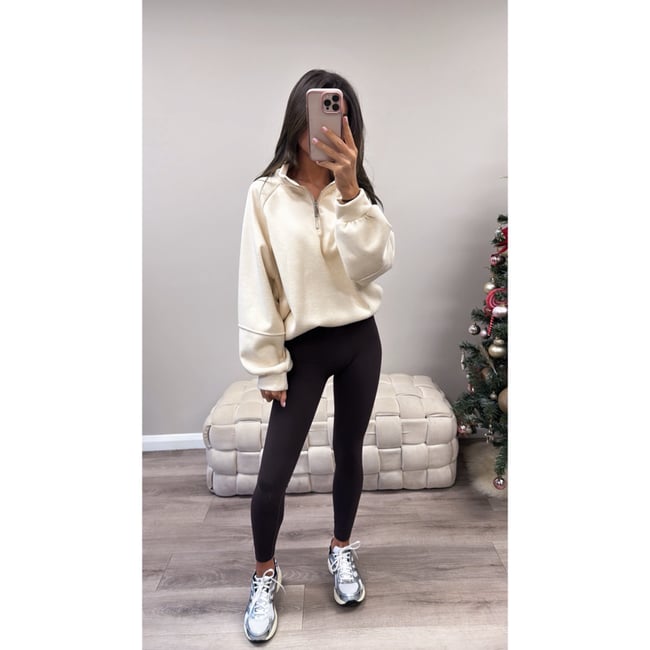 Cream zip up jumper 