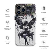 Image 18 of Gothic Inspired Dark Fairy and Flowers Tough Case for iPhone®