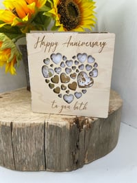 Image 1 of Wooden Anniversary Card