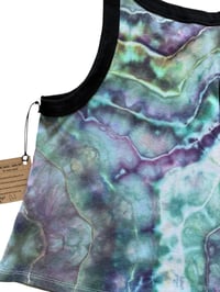 Image 5 of L Ladies Fitted Knit Contrast Tank in Mermaid Geode Ice Dye