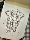 "Elephant" Graphite 