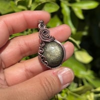 Image 1 of Round Gold Sheen Obsidian 🖤✨