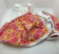 Image 1 of Pink/yellow daisy bralette
