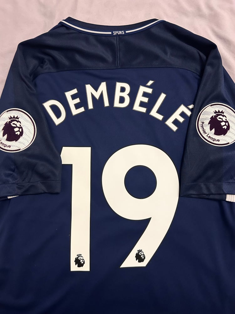 Image of Tottenham Hotspur “DEMBÉLÉ 19” 2017/18 Away Shirt + PL patches (M)