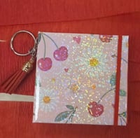 Image 1 of Pink Floral Sticky Note Cover for Desk & Office Organization