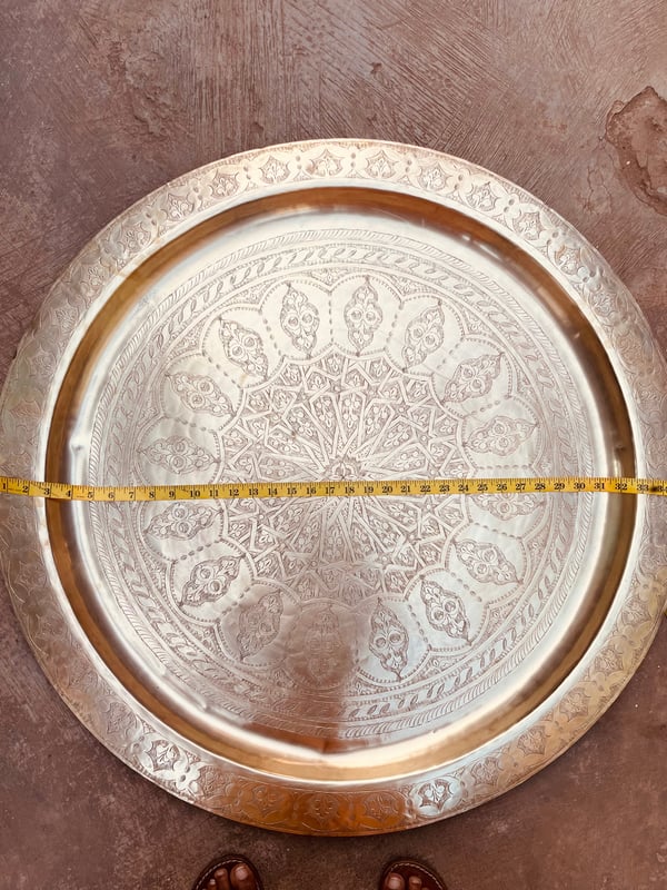 Image of Antique Massive Brass Plate