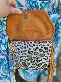 Image 4 of Barca Bag - cream leopard with trim  wear in waist or cross body