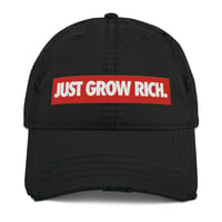 Image 2 of Just Grow Rich. Distressed Dad Hat