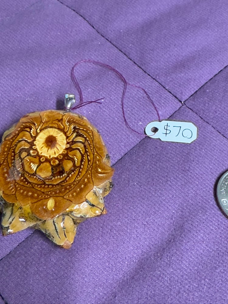 Image of Labradorite Pinecone Charm | Handmade PNW Resin Jewelry | #104