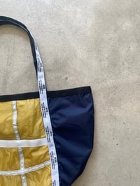 Image 2 of Large Heavy Duty Parachute Tote (Gold/Navy)