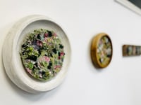 Image 2 of White Framed Circle Of Stitch -Pinks