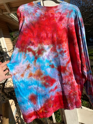 Image of 2XL Live Fast Eat Trash Raccoon Long Sleeve Tie Dye Shirt 