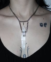 Selenite Dagger Amulet