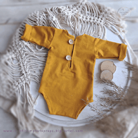 Adrien newborn romper - honey color