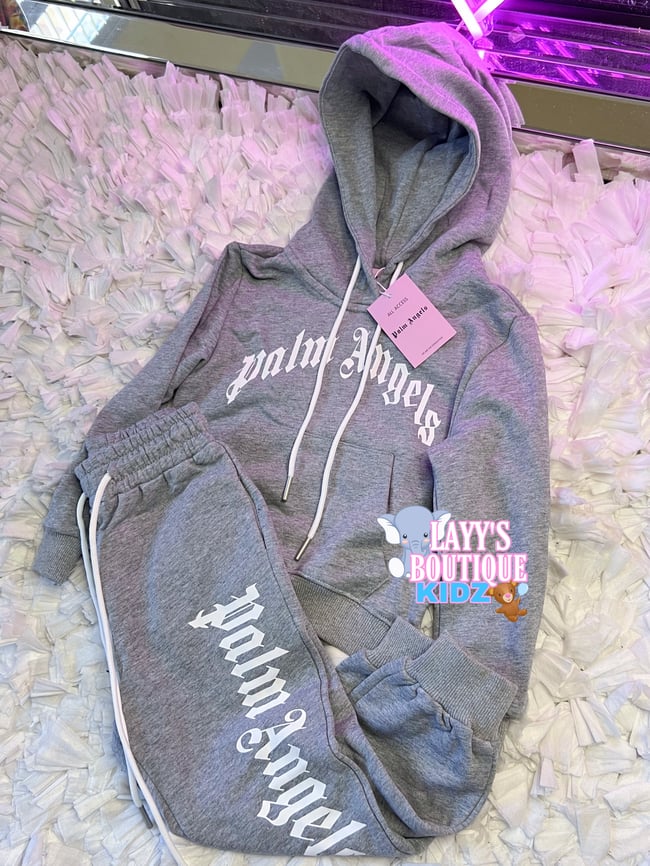 Palm Angels Grey Sweatsuit | Layys Boutique Kidz