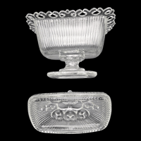 Image 4 of Indiana Glass Open Lace Rim Rectangular Butter/Candy Dish