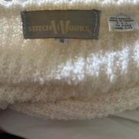 Image 6 of Vintage Cream Knit Button Front Cardigan with Pockets-Women’s Size Small