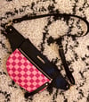Pink checkered crossbody 